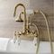 Kingston Brass AE9T7 Wall Mount Clawfoot Tub Faucet, Brushed Brass AE9T7 - alternate 4